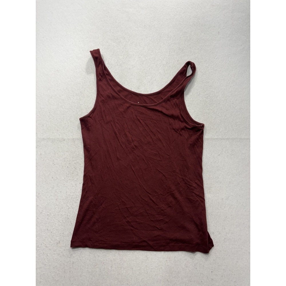 A New Day Tank Top Womens Large Red Scoop Neck Jersey Stretch Casual Summer